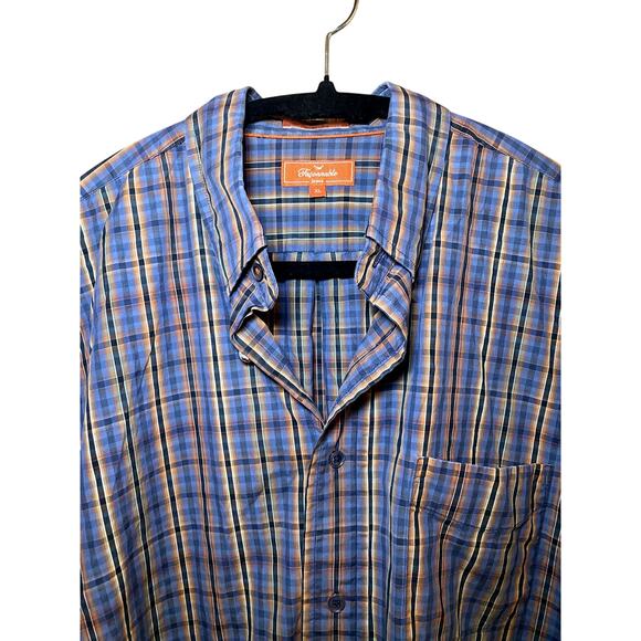 Facconable - Blue Striped Button-Up Shirt - Men's XL - Picture 1 of 11